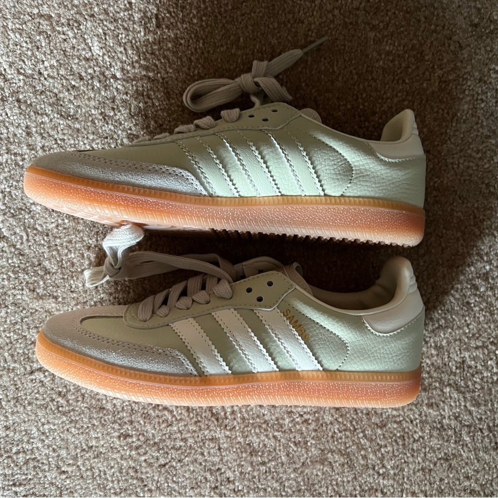 Adidas Samba Green and White